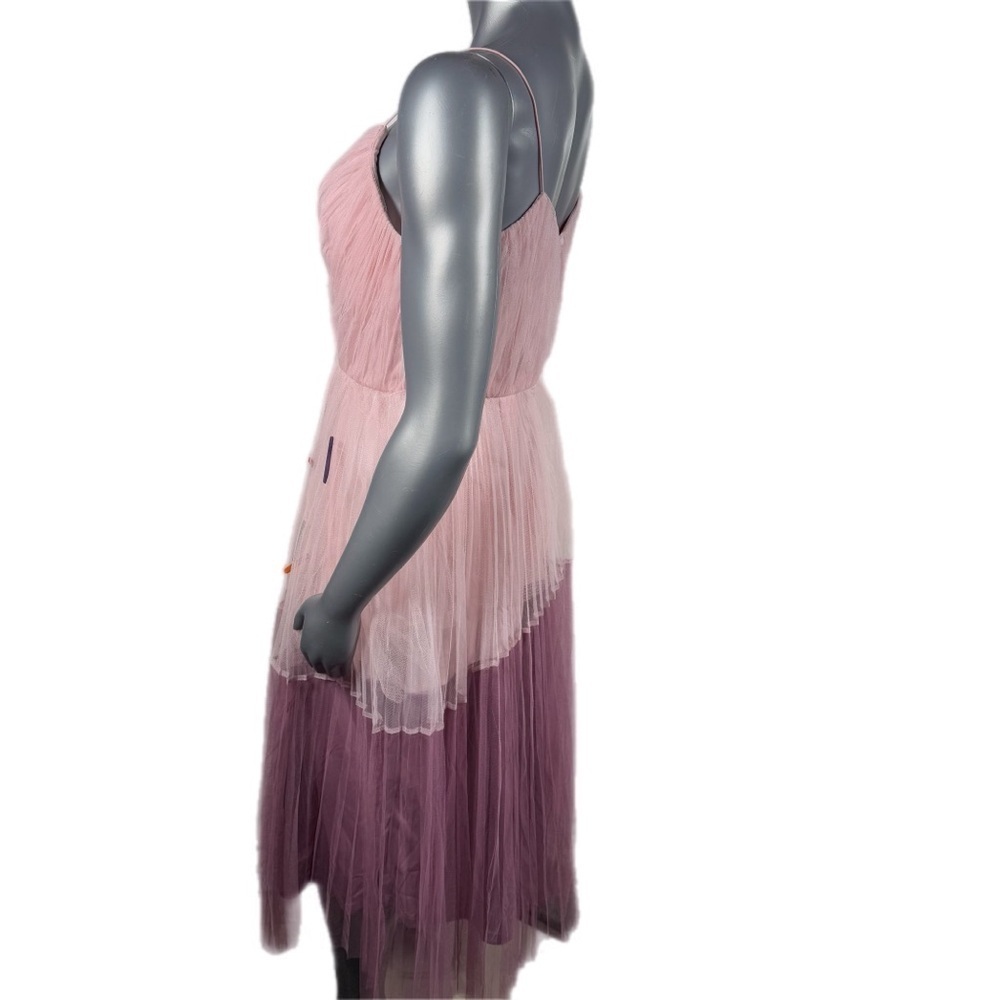 ASOS Pink and Purple Midi Tulle Dress with High-Low Hem & Custom Detailed - Picture 7 of 12